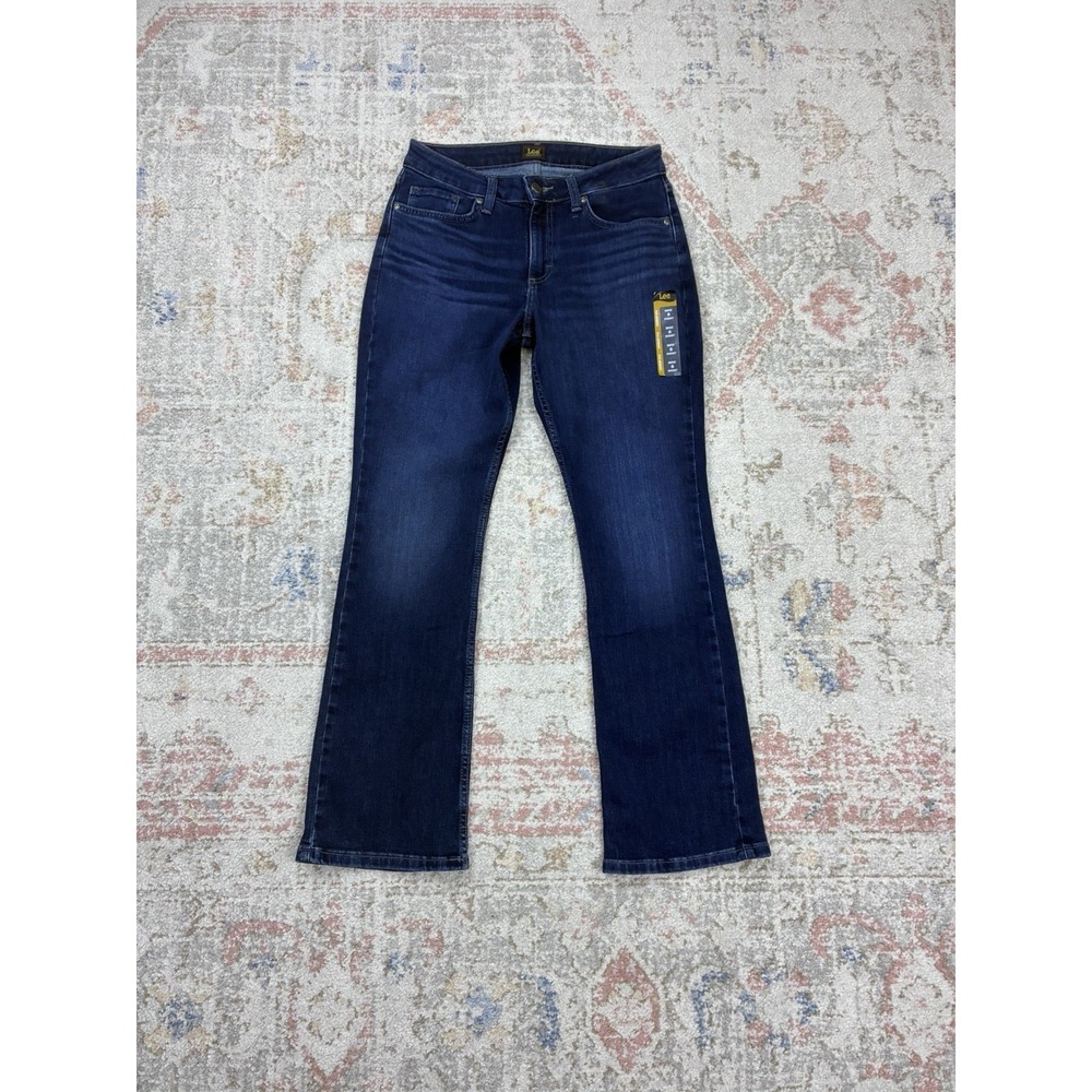 Lee Flex Motion Bootcut Jeans Dark Wash Sz 8